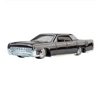 Hot Wheels Pop Culture The Matrix '64 Lincoln Continental Vehículo fundido a presión, jinetes reales, metal/metal, escala 1:64