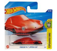 Hot Wheels Porsche 911 Carrera Clip JBB12 Experimotors 6/10 Short Card Red Llavero Porsche Licencia Mattel 2025 1:64