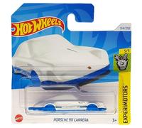 Hot Wheels - Porsche 911 Carrera - Experimotors 5/5 - HTD78 - Tarjeta corta - Llavero - Blanco Azul - Mattel 2024-1:64