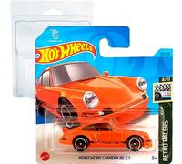 Hot Wheels Porsche 911 Carrera Naranja RS 2.7 Retro Racers 8/10 (125/250) HKJ82 Short Card Mattel 2023 + Blister & Card Protector Pack