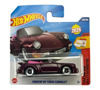 Hot Wheels Porsche 911 Turbo Cabriolet (964) Burdeos HYW37 - Modelo Porsche con licencia - Then and Now 2025 - 1:64