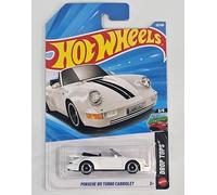 Hot Wheels Porsche 911 Turbo Cabriolet [Blanco] Drop Tops 3/5, 52/250, Vehículo de juguete fundido a escala 1:64