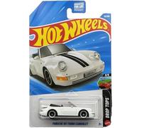 Hot Wheels Porsche 911 Turbo Cabriolet [Blanco] Drop Tops 3/5, 52/250, Vehículo de juguete fundido a escala 1:64