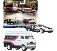 Hot Wheels - Premier Team Transport - Dmc DeLorean Y Hw Rally Hauler Juguete