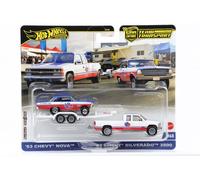 Hot Wheels Premium 1:64 Team Transport 2024 Chevrolet 2 Vehículos Metal
