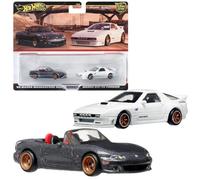Hot Wheels Premium 2 unidades '04 Mazda Mazdaspeed Miata/Mazda RX7 FC Pandem HRR75 [Mini coche] [3 años en adelante]