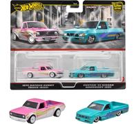 Hot Wheels Premium autocultuur, Real Riders (1975 Datsun Sunny Truck B120 en Cus