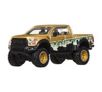 Hot Wheels Premium Car Culture '17 Ford F150 Raptor Coche de juguete metálico coleccionable a escala 1:64 Vehículo todoterreno con neumáticos Real Riders, JBK70