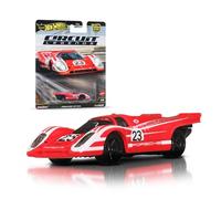 Hot Wheels Premium Car Culture Circuit Legends Porsche 917K Coche de juguete metálico coleccionable a escala 1:64, vehículo con neumáticos Real Riders, JBK63
