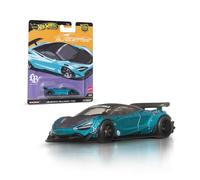 Hot Wheels Premium Car Culture LB-Works McLaren 720S Coche de juguete metálico coleccionable a escala 1:64 Vehículo silueta con neumáticos Real Riders, JBK47