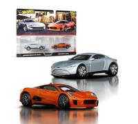 Hot Wheels Premium Car Culture, Pack con Dos vehículos a Escala 1:64, Parejas únicas, neumáticos Real Riders, chasis Metal/Metal, Juguete para coleccionistas, JBL04