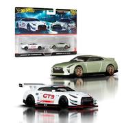 Hot Wheels Premium Car Culture, Pack con Dos vehículos a Escala 1:64, Parejas únicas, neumáticos Real Riders™, chasis Metal/Metal, Juguete para coleccionistas, JBL05