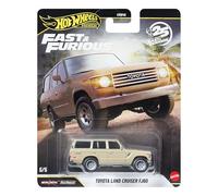 Hot Wheels Premium Fast & Furious Toyota Land Cruiser FJ60 | Coche de colección a escala 1:64 , ruedas Real Riders, carrocería y chasis de metal, JHW76