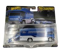 Hot Wheels Premium - Ford Capri GR5 & Fleet Flyer Transporter - Car Culture - JHX89 - FLF56 - Team Transport #88 - Azul - Modelo oficial - Mattel 2025-1:64