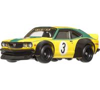 Hot Wheels Premium Mazda RX3 Fundido a presión a Escala 1:64, vehículo Japan Historics 4 Coche de Juguete para Pista Hot Wheels, Truck