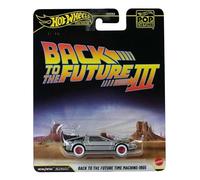 Hot Wheels Premium Pop Culture Back to the Future Part III DeLorean Time Machine 1955, metal fundido a presión con neumáticos Whitewall Real Riders, colección 2026