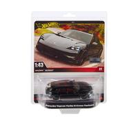 Hot Wheels Premium Porsche Taycan Turbo S Cross Turismo, Coche de juguete a esca