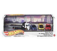 Hot Wheels Premium Set 4 Coches de Juguete de colección (Modelo 4), Incluye 3 Coches y 1 camión, Regalo para Mayores de 3 años, Multicolor