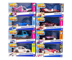 Hot Wheels Pull-Back Speeders Coche de juguete a escala 1:43, tira hacia atrás del coche y suelta, alto rendimiento, coleccionable, Para niños y niñas + 3 años, Los modelos pueden variar, HPR70