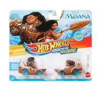 Hot Wheels Racer Verse Vehículos fundidos a presión con conductores de personajes optimizados para el rendimiento en RacerVerse Track - Maui y Moana