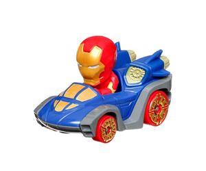 Hot Wheels RacerVerse - Coche de carreras de juguete de Iron Man de Marvel