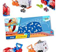 Hot Wheels RacerVerse Lanzador de Personajes y Coche de Juguete | Vehículo y camión a gran escala que lanza el coche incluido de metal, JFV69