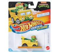 Hot Wheels RacerVerse Michelangelo in Party Wagon 1:64 Vehículo fundido a presión