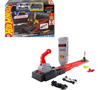 Hot Wheels Racing F1 Conjunto de Pista para Coches de Juguete con vehículos a Escala 1:64 de Oracle Red Bull Racing y Visa Cash App Bulls Formula One Team, JNN35