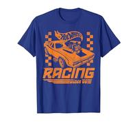 Hot Wheels: Racing Since 68 Retro Checker Camiseta, Hombre, Azul Real, XXL