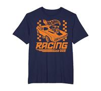 Hot Wheels: Racing Since 68 Retro Checker Camiseta, Hombre Tallas Grandes, Azul Marino, 4X Alto