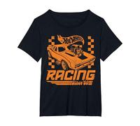 Hot Wheels: Racing Since 68 Retro Checker Camiseta, Mujer Tallas Grandes, Negro, 3XL Grande