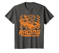 Hot Wheels: Racing Since 68 Retro Checker Camiseta, Niños, Asfalto, 12 años