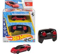 Hot Wheels RC Ferrari SF90 Stradale Assetto Fiorano Coche de Juguete teledirigido a Escala 1:64, Corre Dentro y Fuera de la Pista, botón de aceleración para Aumentar la Velocidad, JGD09