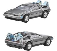 Hot Wheels Regreso al futuro modelo DieCast Auto Delorean DMC Back to the Future - escala 1/64 longitud 7 cm Pop Culture JBL65
