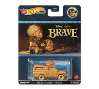 Hot Wheels Retro Entertainment Collection Pizza Planet Truck 1:64 Scale Vehicle from Blockbuster Movies, TV, & Video Games, Iconic Replicas for Play or Display, Gift for Collectors