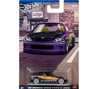 Hot Wheels Silver Series '99 Honda Civic Type R (EK9) [púrpura] Compact Kings 2/5, vehículo de juguete fundido a escala 1:64