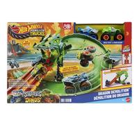 Hot Wheels Monster Trucks - Conjunto Destrucción del Dragón - Serie Sharks Vs Dinos