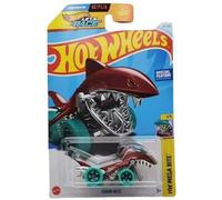 Hot Wheels Shark Bite Maroon HW Mega Bite 3/5 Modelo de coche fundido a presión