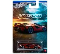 Hot Wheels Silver Series Hybrid Speed Lamborghini Sian FKP 37 [naranja quemado/rojo] 2/5, GDG44, vehículo fundido a escala 1:64