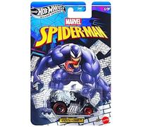 Hot Wheels Silver Series Spider Man Cool-One [Negro] Vehículo de juguete fundido a escala 1/5, 1:64