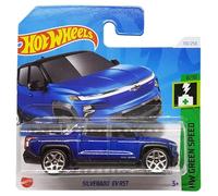 Hot Wheels - Silverado EV RST - HW Green Speed 8/10 - HRY63 - Short Card - Pickup Truck - Azul oscuro - Mattel 2024-1:64