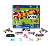 Hot Wheels Skate Pack 10 Monopatines de Juguete con Zapatillas para Dedos, +5 años (Mattel HTP59)