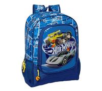 HOT WHEELS SONNY - Mochila Escolar Infantil, Ideal para Niños de Diferentes Edades, Cómoda y Versátil, Calidad y Resistencia, 32x14x42 cm, Color Azul marino