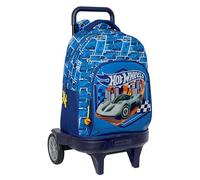Hot Wheels Sonny - Mochila Grande con Ruedas, Compact Evolución, Extraíble, Ideal para Niños de Diferentes Edades, Cómoda y Versátil, Calidad y Resistencia, 33x22x45 cm, Color Azul Marino