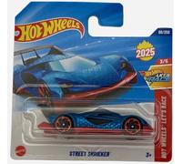 Hot Wheels - Street Shrieker - HW Let's Race 3/5 - JBC08 - Short Card - Coche de carreras futurista azul/rojo en diseño de fantasía a escala 1:64 - Mattel 2025
