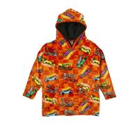 Hot Wheels Sudadera con capucha para niños | Manta de forro polar suave con capucha de sherpa | Regalo de coche para niños | Talla única para todas las edades de 4 a 10 años, color naranja, naranja,