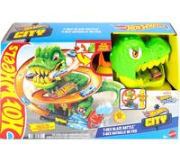 Hot Wheels T-Rex Batalla en llamas Conjunto de pista, conjunto (Importación USA)