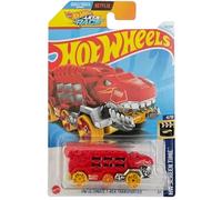 Hot Wheels T-Rex Transporter, rojo, HW Screen Time 4/10
