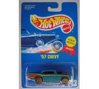 Hot Wheels Tarjeta verde Chevy #213 All Blue '57