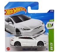 Hot Wheels - Tesla Model S Plaid - HW EV 1/10 - HYX58 - Short Card - Blanco - Mattel 2025-1:64